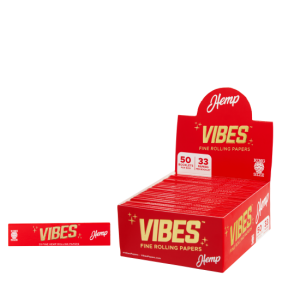Vibes Rolling Paper King Size 33ct/booklet - 50pk Display